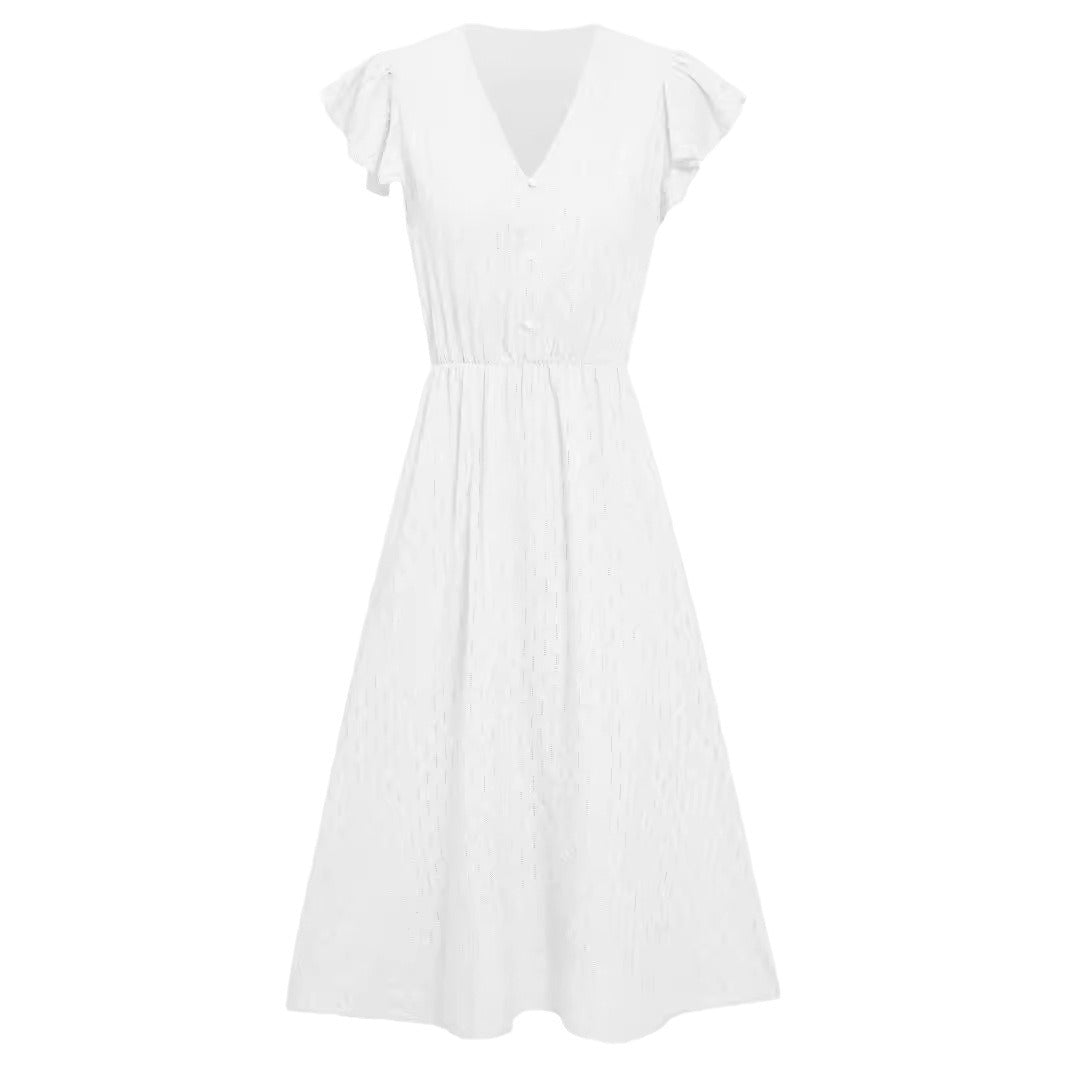 Dame sommerkjole med ruffle detaljer Stilla