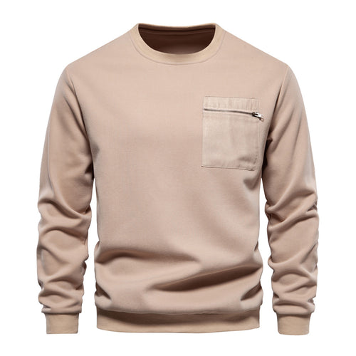 Herrer sweatshirt med praktisk brystlomme og moderne design Stilla
