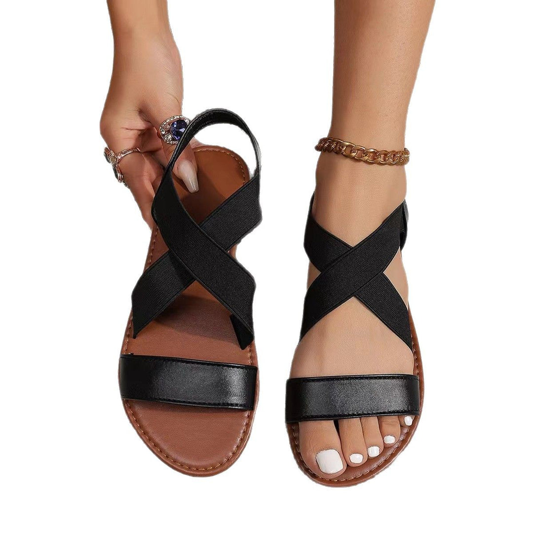 Dame Sporty Riemensandaler med elastiske stropper og anatomisk fodseng Stilla