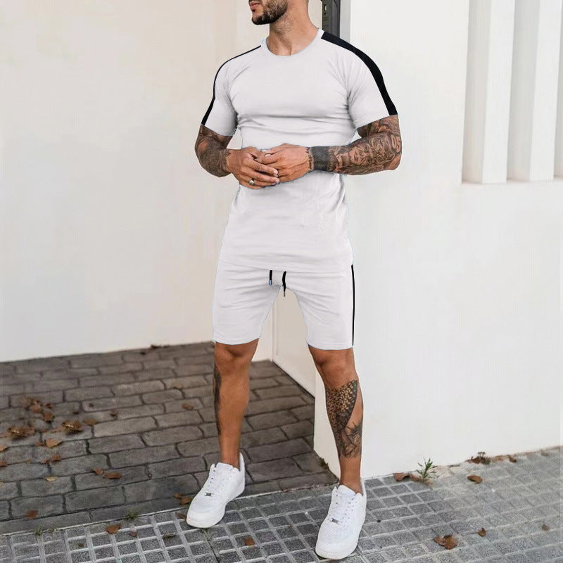Herrer Sporty Kortærmet T-shirt og Shorts Sæt Stilla