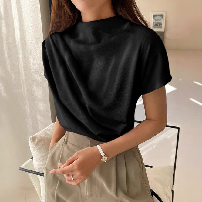 Dame Elegant og afslappet top med draperet design Skovae