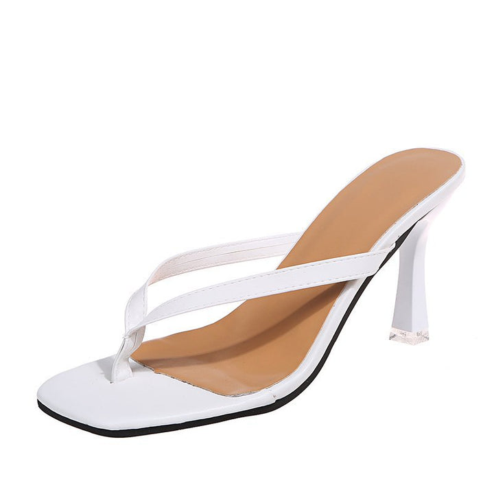 Dame højhælede sandaler med elegant transparent hæl og fashionable rem-design Stilla