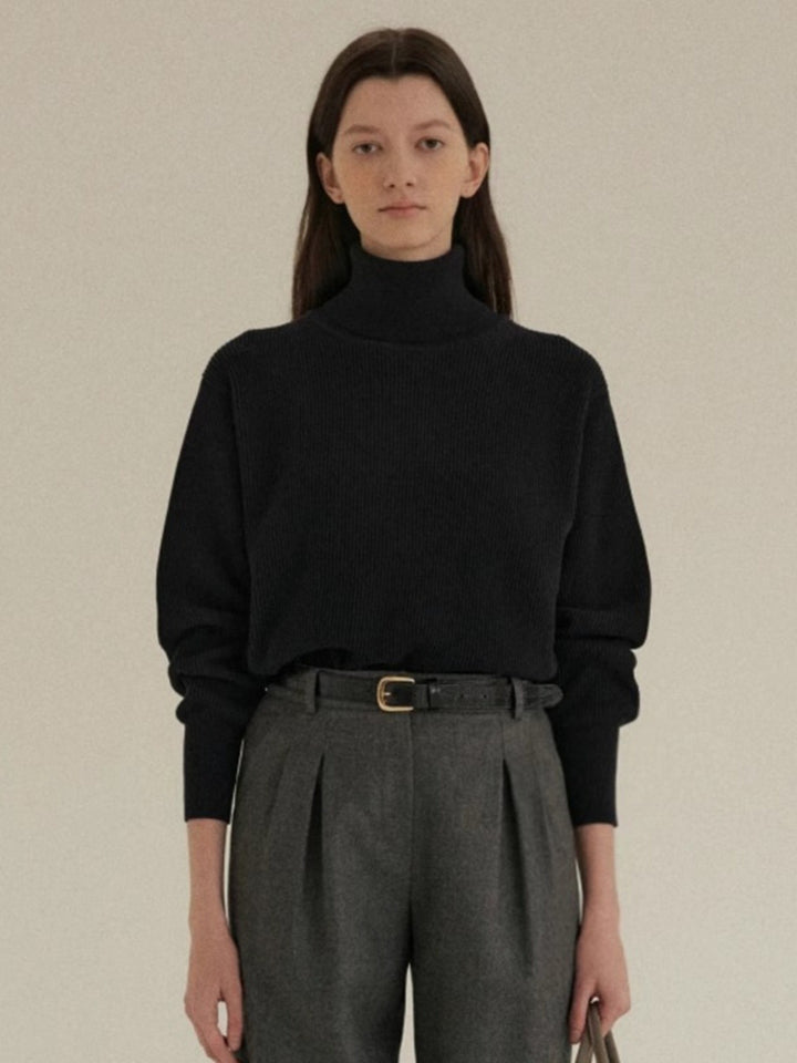 Damer rullekrave sweater med struktureret strikmønster og blød fornemmelse Stilla