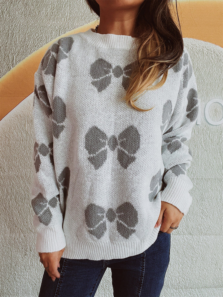 Kvinders sweater med legende sløjfe mønster Stilla