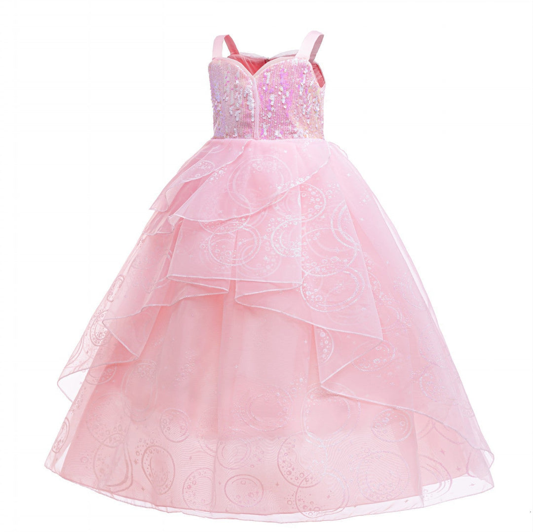 Glinda Cosplay Kjole – Rosa Prinsesse Ballkjole til Piger (Bryllup, Scene) Skovae