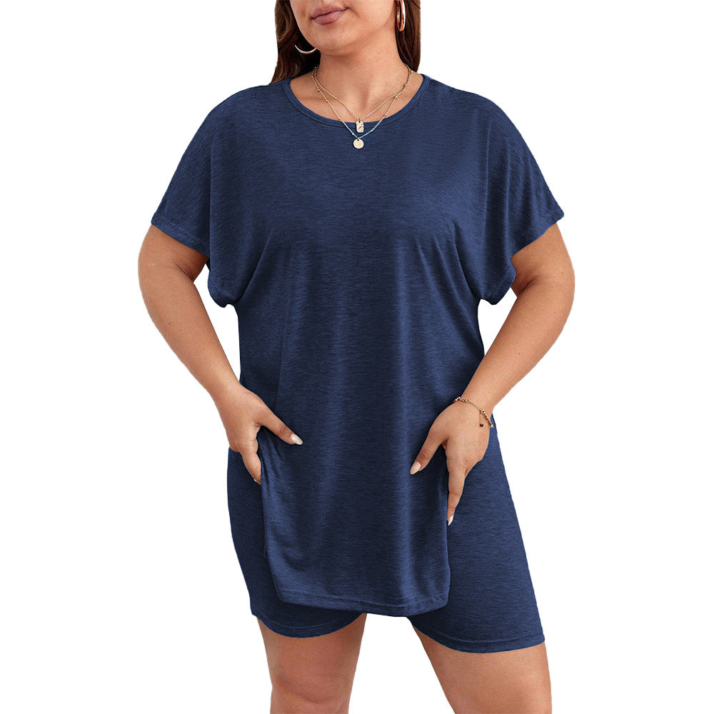 Dame behagelig Lounge-sæt med T-shirt og shorts Skovae