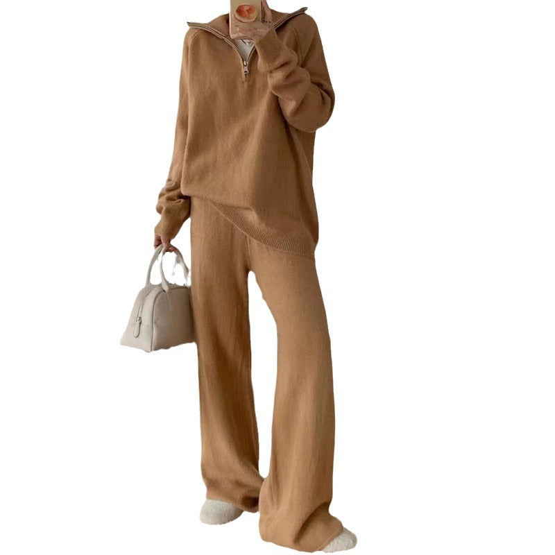 Femme Cozy Halv-Zip Lounge Sæt Stilla
