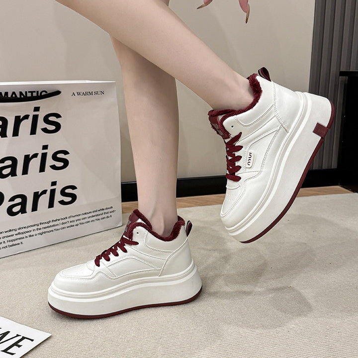 Dame vinterhigh-top sneakers med komfortabelt foder og tyk plateau Stilla