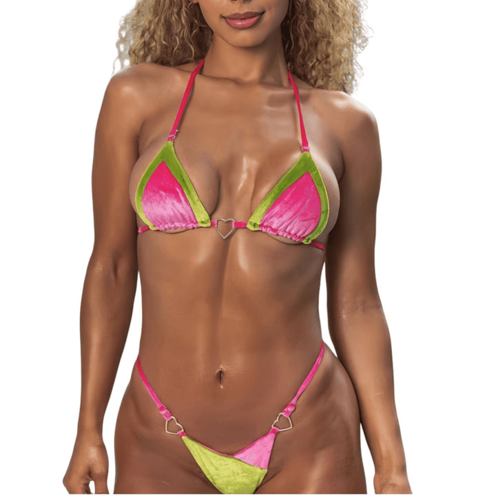 Kvinder Flirty Tri-Color Bikini Sæt Stilla