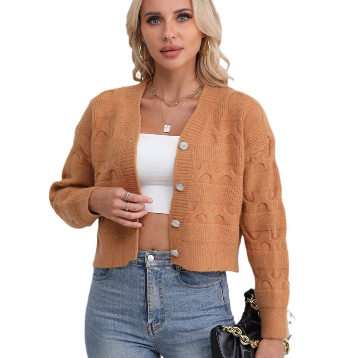 Kvinders cardigan med fashionable jacquardmønster Stilla