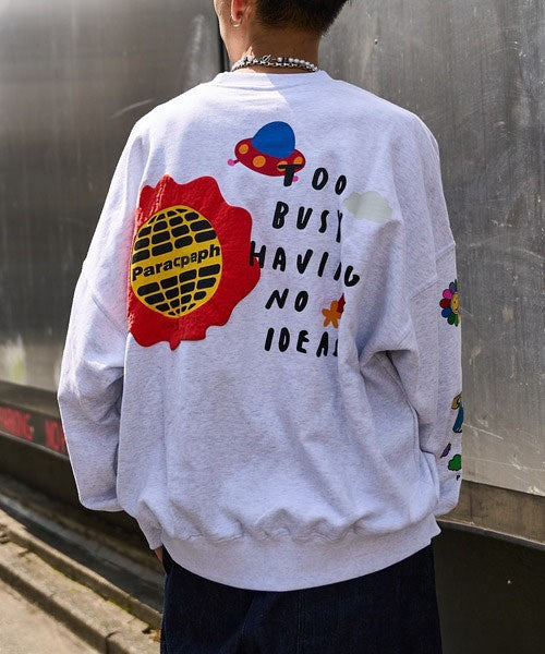 Dame hyggelig Sweatshirt med kreativt print og afslappet snit Stilla