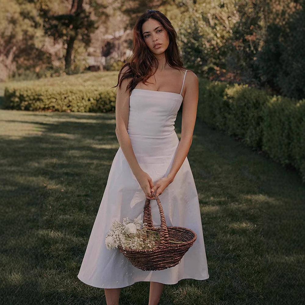 Dame Maxikjole med elegant, off-shoulder design og afslappet snit Stilla