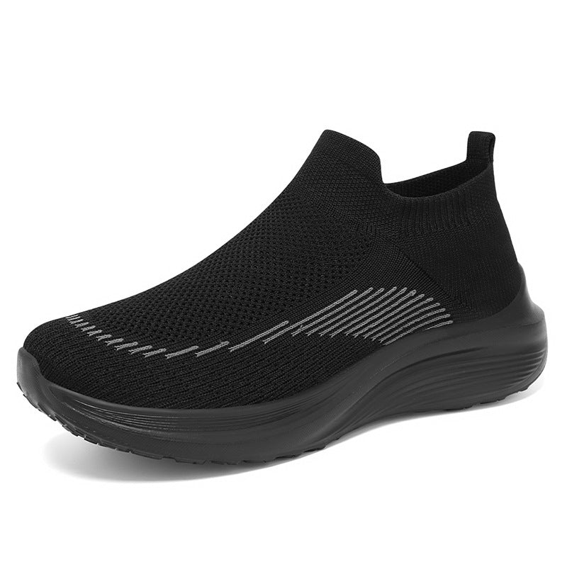 Dame Åndbare Strik-Sneakers med elastisk Påklædningshjælp Stilla