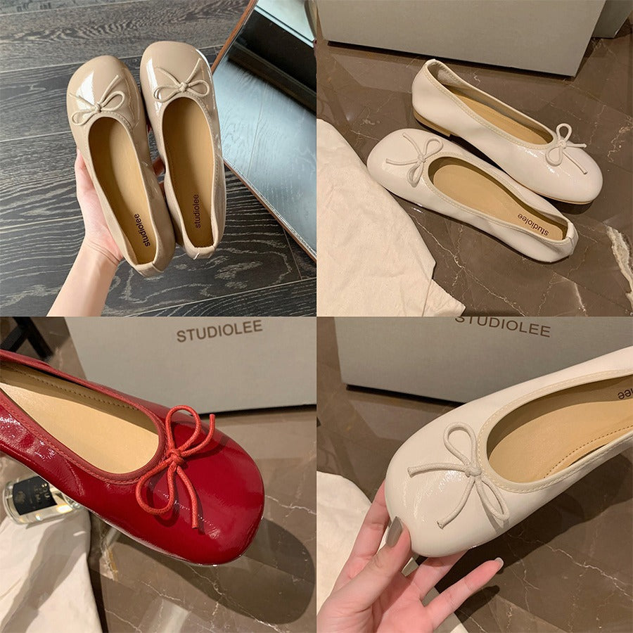 Dame Ballerinas med elegant sløjfedekoration og komfortabel sål Stilla