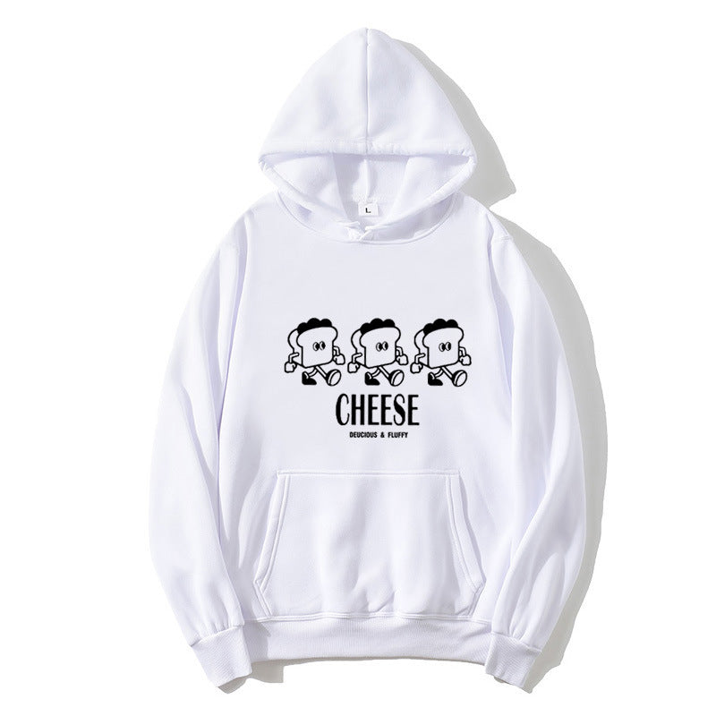 Kvinders hætte sweatshirt med kreativt tegneserieprint Skovae