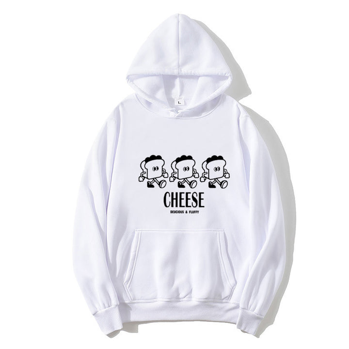 Kvinders hætte sweatshirt med kreativt tegneserieprint Skovae