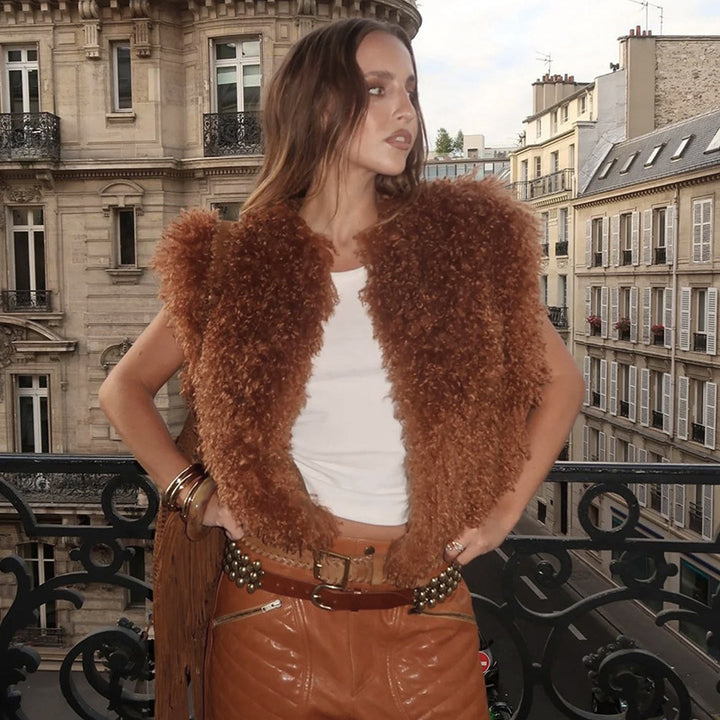 Femme Luksuriøs Sherpa Vest Stilla