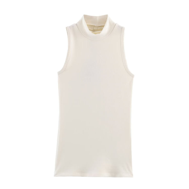 Dame rullekrave tanktop i blødt strækmateriale Skovae