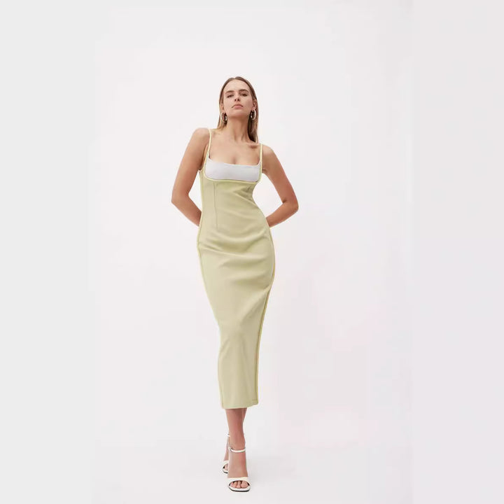 Dame Maxikjole med elegant bustier-indsats Stilla
