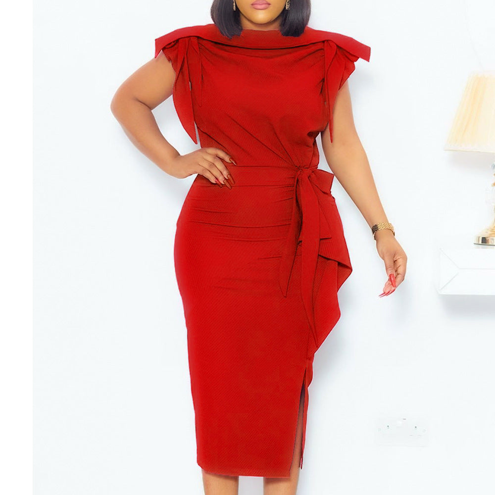 Dame Etuikjole i moderne Off-Shoulder design med figurformende snit og elegant drapering Stilla
