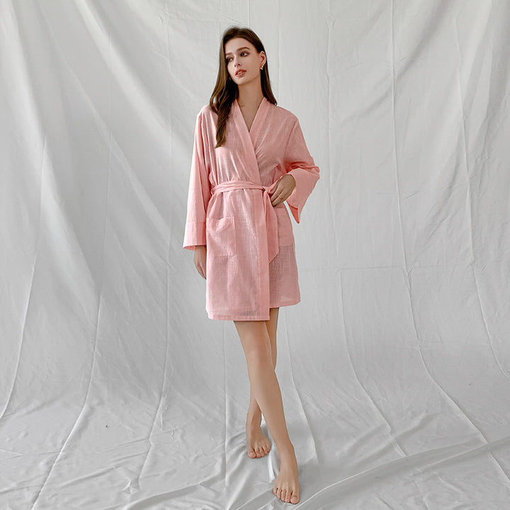 Dame Kimono-kåbe med elegante lange ærmer og praktiske lommer Stilla