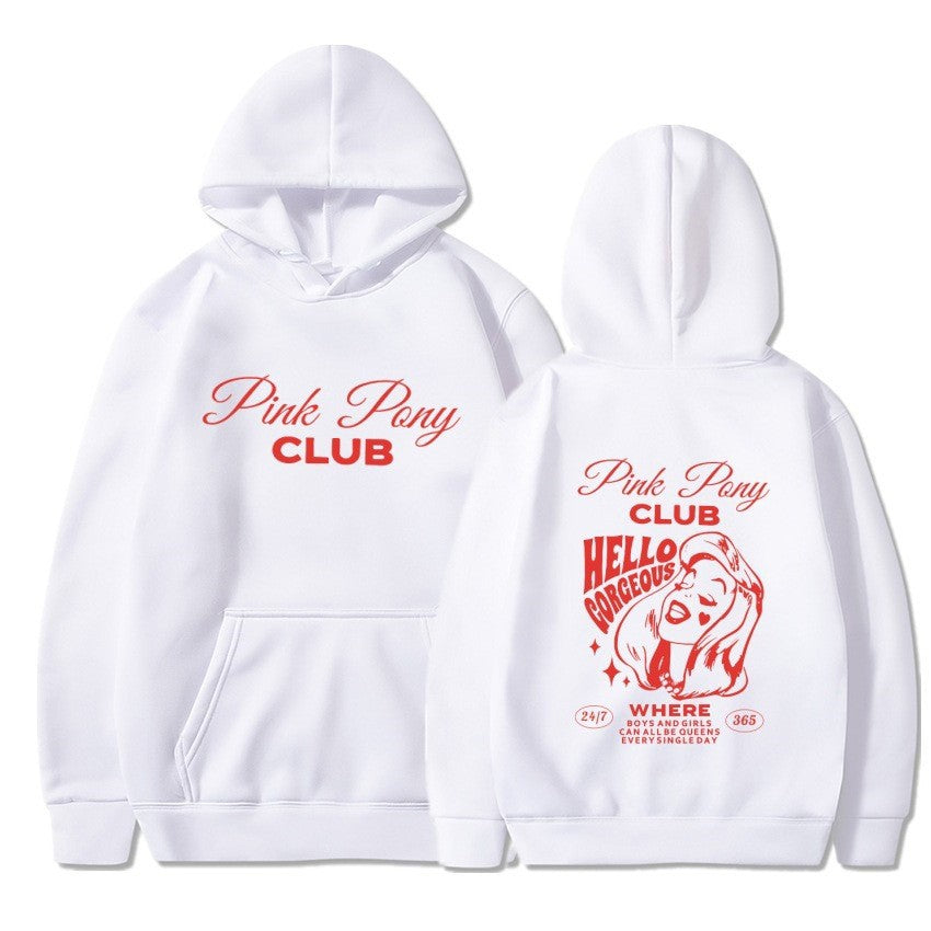 Dame hoodie med kreativ grafisk design Skovae