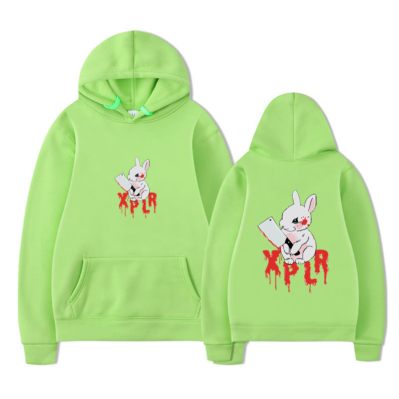 Kvinders hoodie med iøjnefaldende tegneserjemotiv og behagelig pasform Skovae