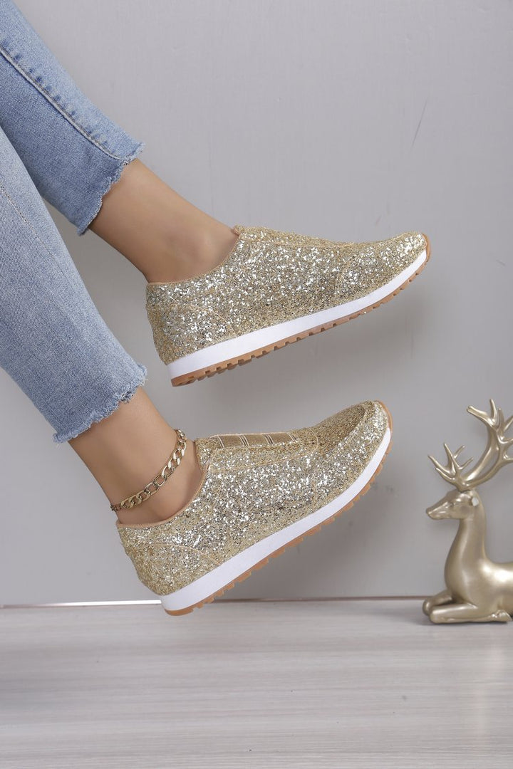Dame Glitrende Slip-On Sneakers Stilla