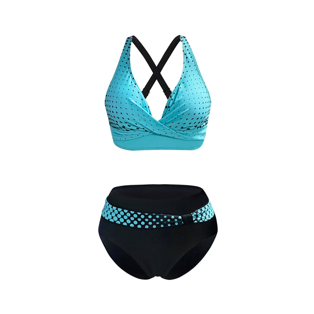 Dame Sportsligt Bikini-Sæt med trendet snit og moderne grafikdesign Skovae
