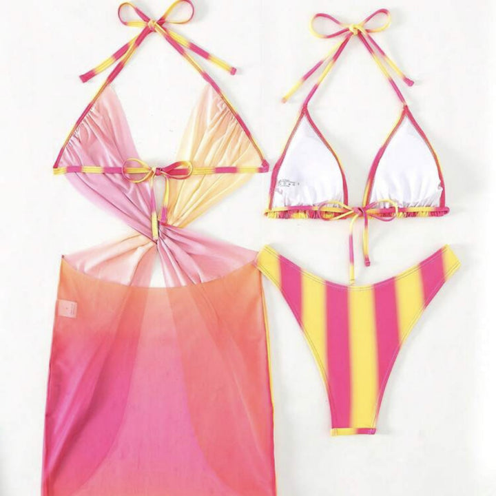 Dame bikini-sæt med forførende cut-out og glitrende hjerte-detail Stilla