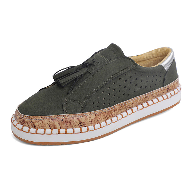 Dame sneakers i luftig design med mode pompom-detaljer og skridsikker sål Stilla