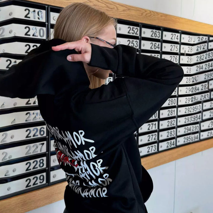 Kvinders Urban Hoodie med iøjnefaldende bogstaver Stilla