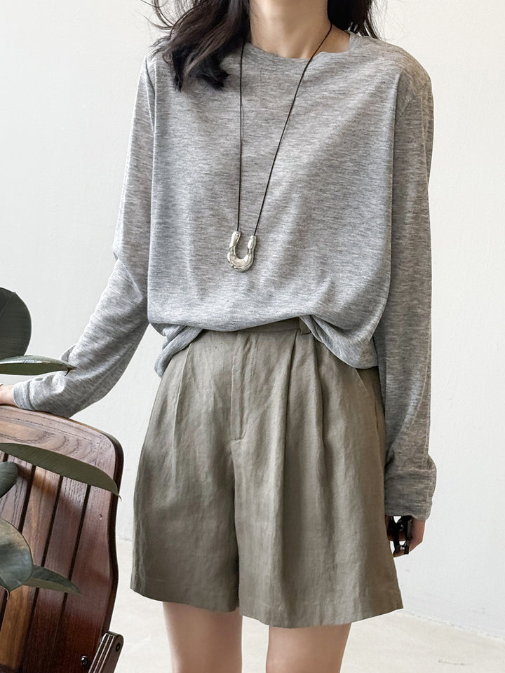 Dame elegant longsleeve-shirt lavet af åndbart materiale Stilla