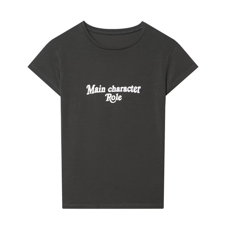 Dame T-shirt med inspirerende tekst Skovae