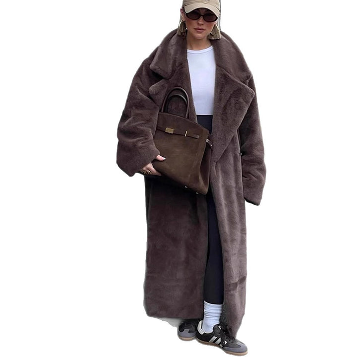 Dame Oversized Künstpelsfrakke Stilla