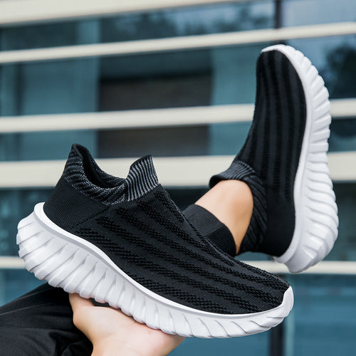 Unisex nan sømløs strik-sneaker med elastisk sokkrave og profileret dæmpningssålprofil Skovae