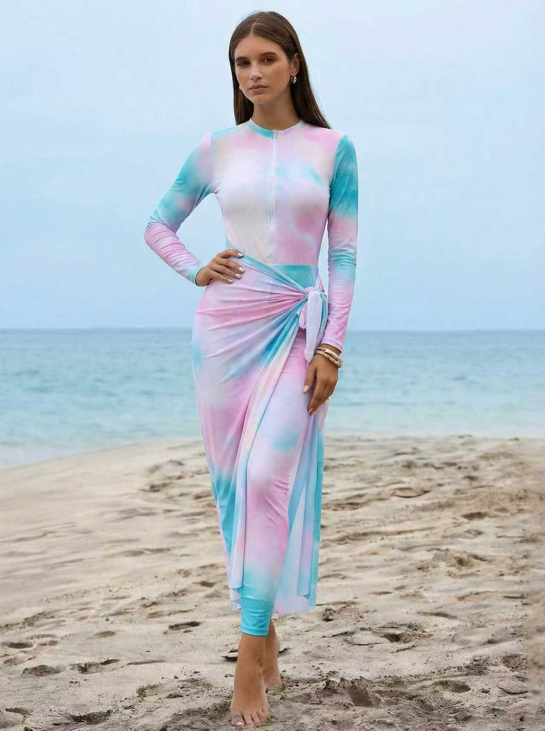 Dame Elegant surfdragt med lynlås og vikledetalje Skovae