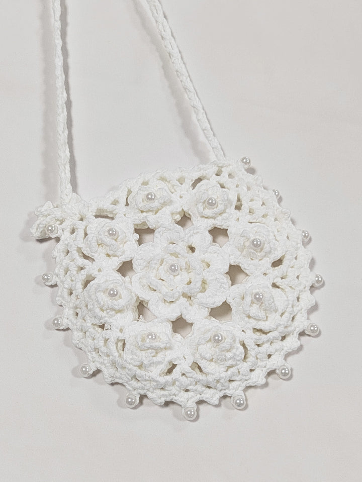 Femme hæklede blomsterhåndtaske Stilla
