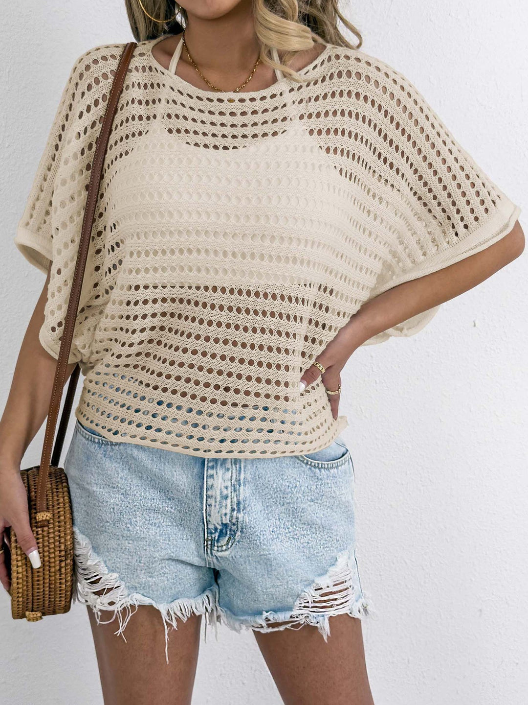 Dame let Net-T-shirt Skovae