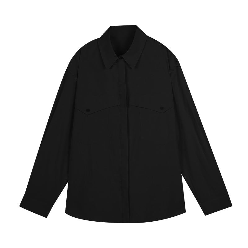Dame casual utility-bluse med praktiske brystlommer og moderne skæring Stilla