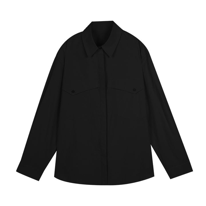 Dame casual utility-bluse med praktiske brystlommer og moderne skæring Stilla