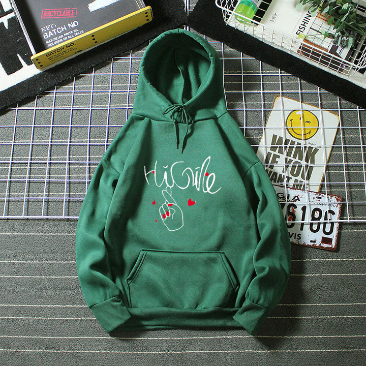 Dame hoodie med kreativt grafisk design Skovae