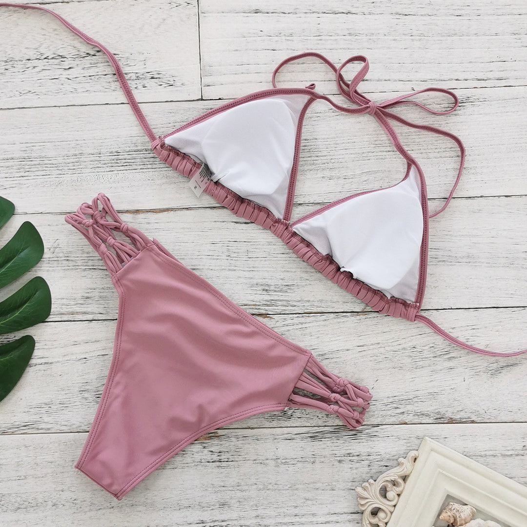 Dame Bikini-sæt med innovativ flæse-silhuet og justerbare stropper Stilla