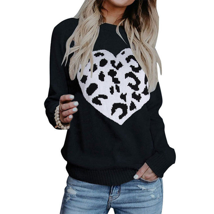 Kvinders sweater med hjerteprint Stilla