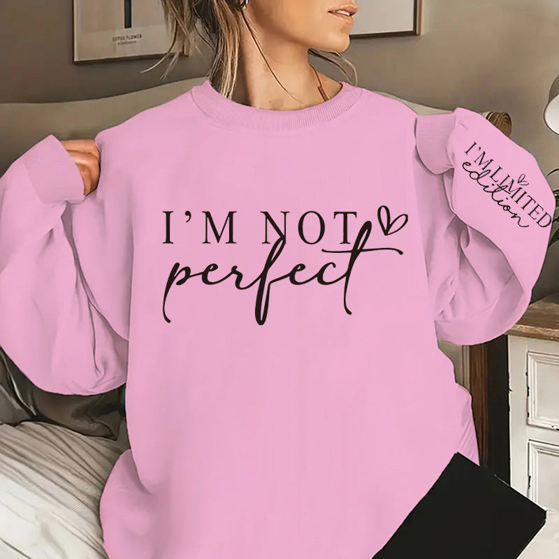 Kvindernes Oversized Sweatshirt med Unikt Statement Print Skovae
