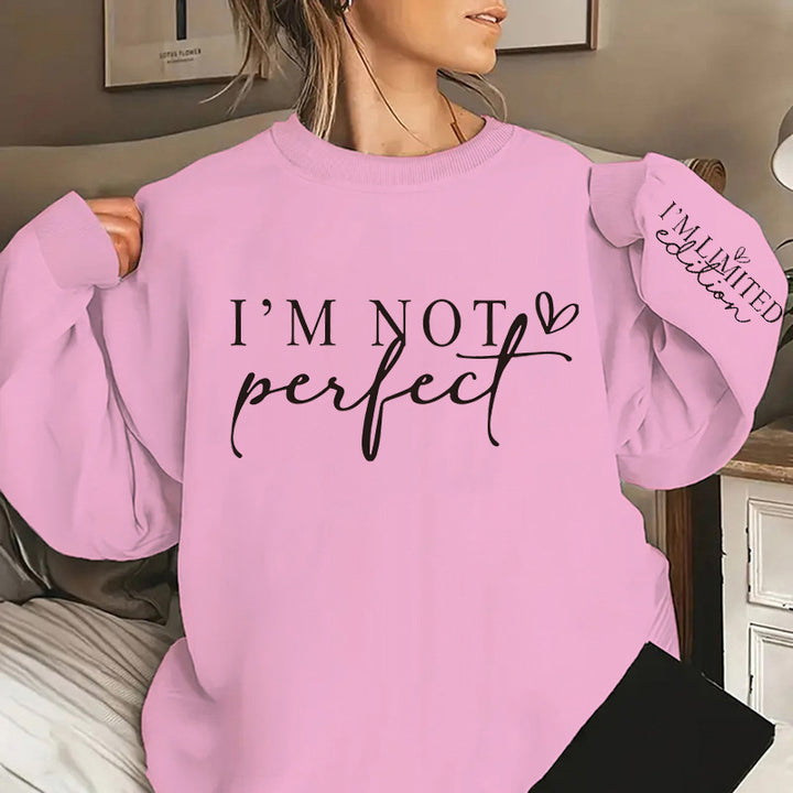 Kvindernes Oversized Sweatshirt med Unikt Statement Print Skovae