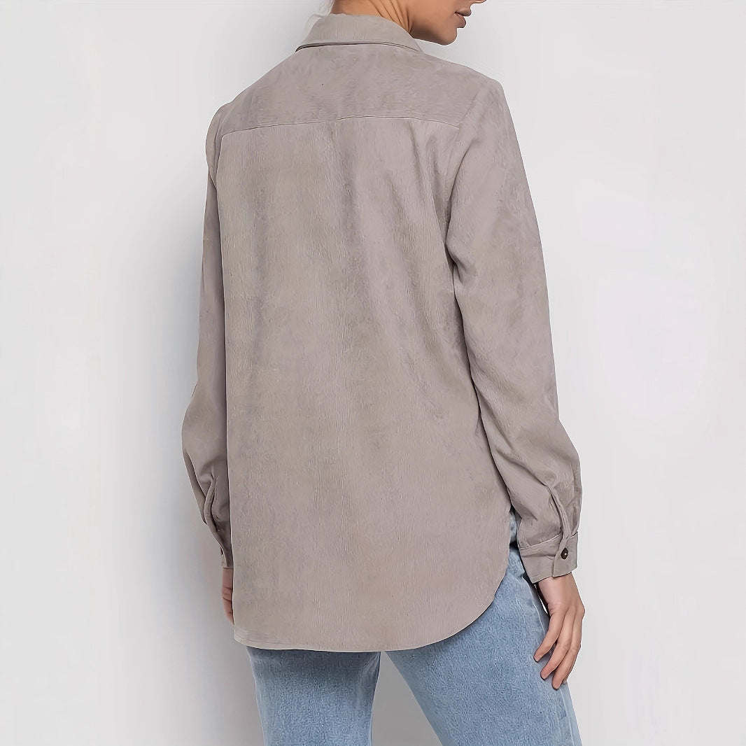 Dame casual overshirt med lomme-design Stilla