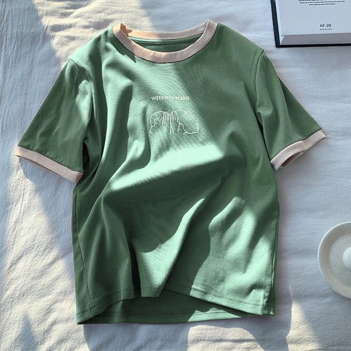 Dame Casual Graphic T-Shirt med legende statement-design Stilla