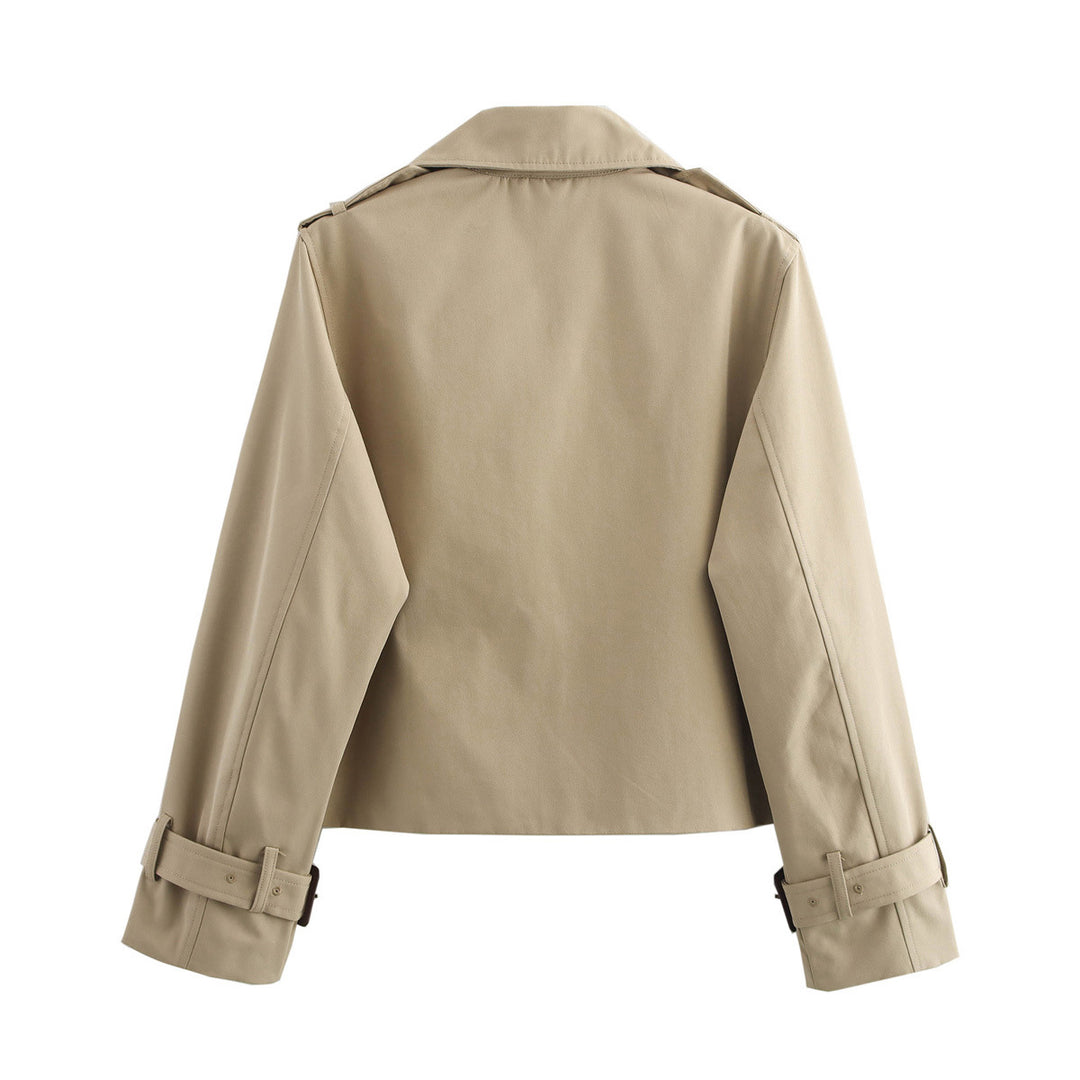 Dame moderne cropped trenchjakke Stilla