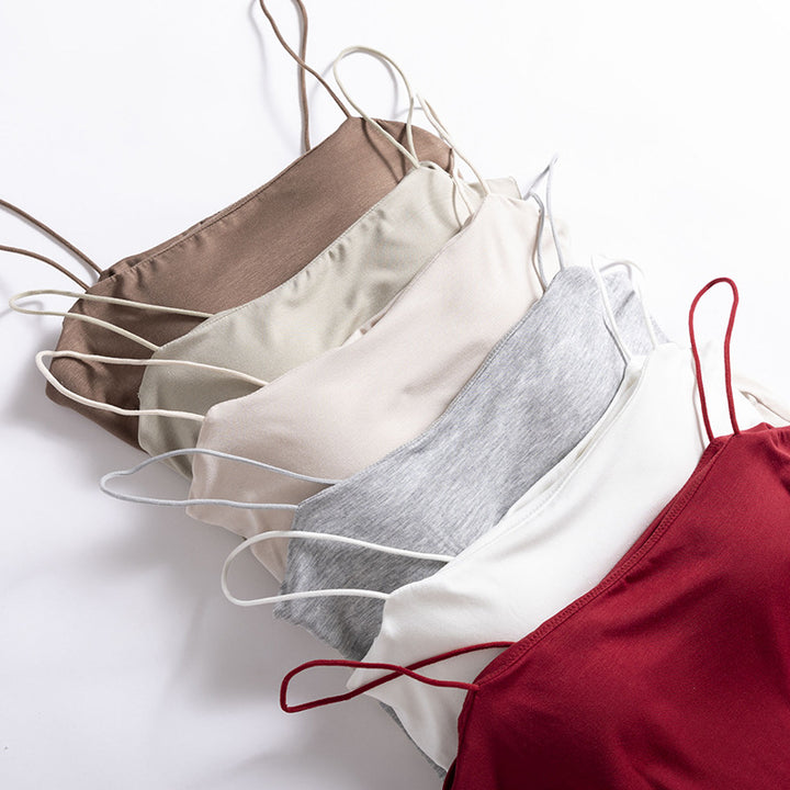 Fru Justerbare Remme Crop Camisole Stilla